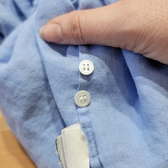 J. Crew Classic Button Up Linen Shirt | Size: 0 - Picture 10 of 15